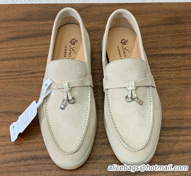 AAAAA Loro Piana Summer Charms Walk Loafer in Suede LP110421 Apricot 2025