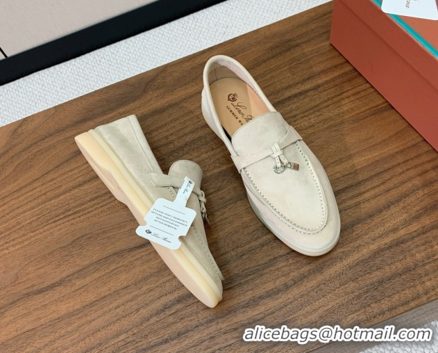 AAAAA Loro Piana Summer Charms Walk Loafer in Suede LP110421 Apricot 2025