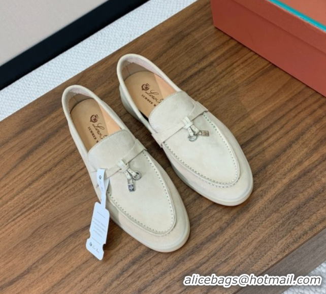 AAAAA Loro Piana Summer Charms Walk Loafer in Suede LP110421 Apricot 2025