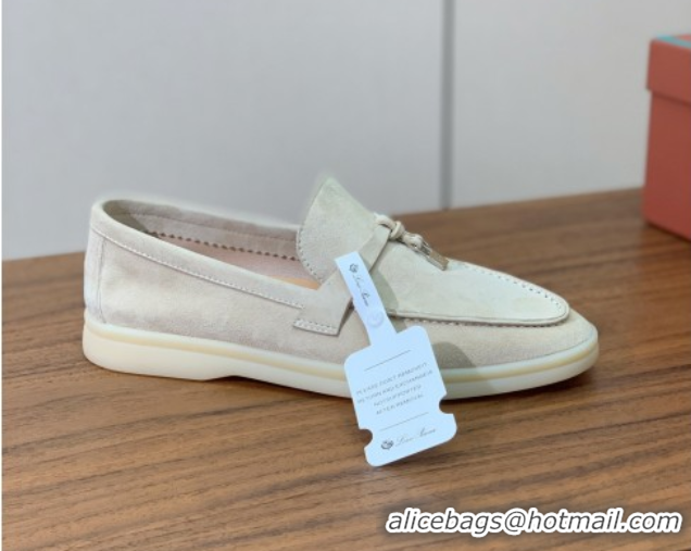 AAAAA Loro Piana Summer Charms Walk Loafer in Suede LP110421 Apricot 2025