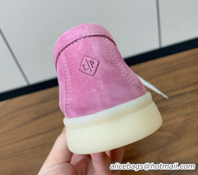 New Style Loro Piana Summer Charms Walk Loafer in Suede LP110422 Peach Pink 2025