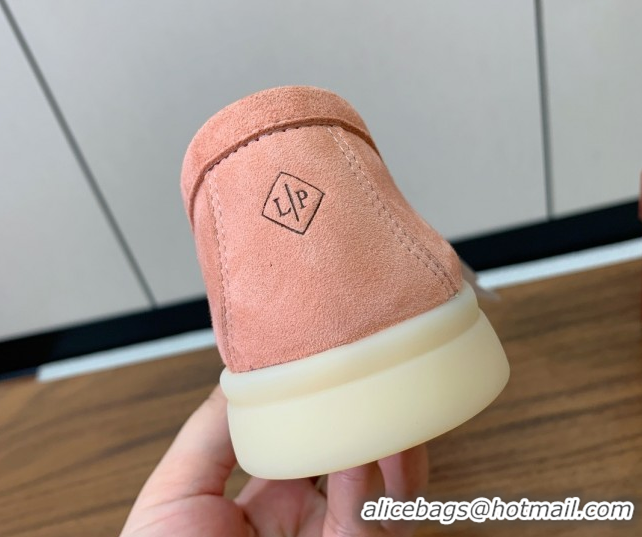 Good Quality Loro Piana Summer Charms Walk Loafer in Suede LP110423 Light Pink 2025