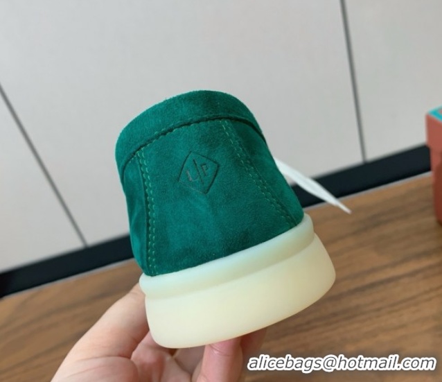 Best Quality Loro Piana Summer Charms Walk Loafer in Suede LP110424 Green 2025