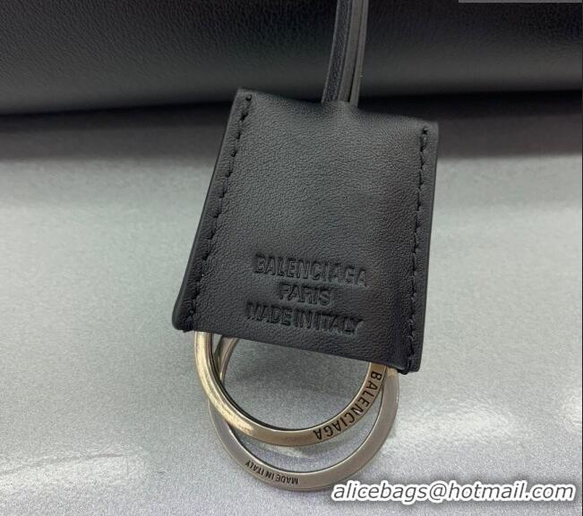 Super Quality Balenciaga Bel Air Small Carry All Bag in smooth calfskin 48089 black aged-silver hardware 2025