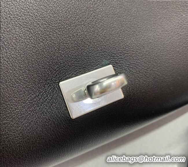 Super Quality Balenciaga Bel Air Small Carry All Bag in smooth calfskin 48089 black aged-silver hardware 2025