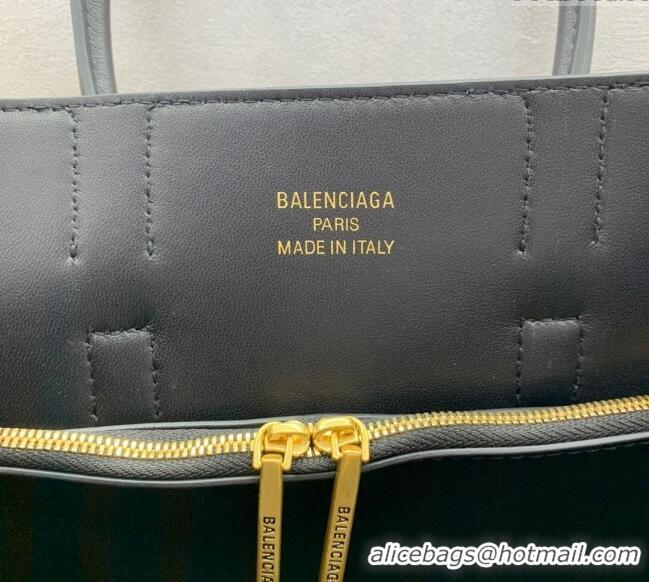 Well Crafted Balenciaga Bel Air Small Carry All Bag in smooth calfskin 48089 black aged-gold hardware 2025