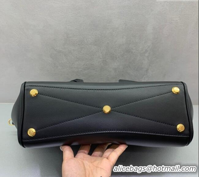 Well Crafted Balenciaga Bel Air Small Carry All Bag in smooth calfskin 48089 black aged-gold hardware 2025