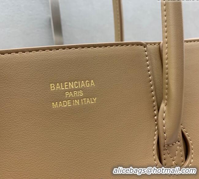 Buy Discount Balenciaga Bel Air Medium Carry All Bag in smooth calfskin 48090 latte beige aged-gold hardware 2025
