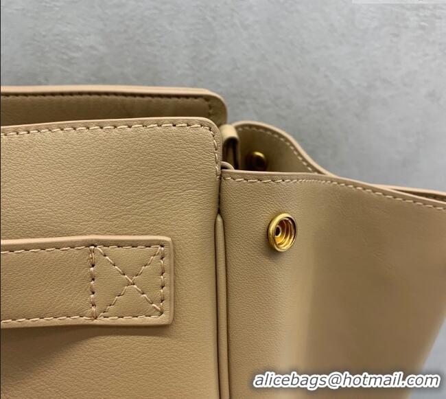 Buy Discount Balenciaga Bel Air Medium Carry All Bag in smooth calfskin 48090 latte beige aged-gold hardware 2025