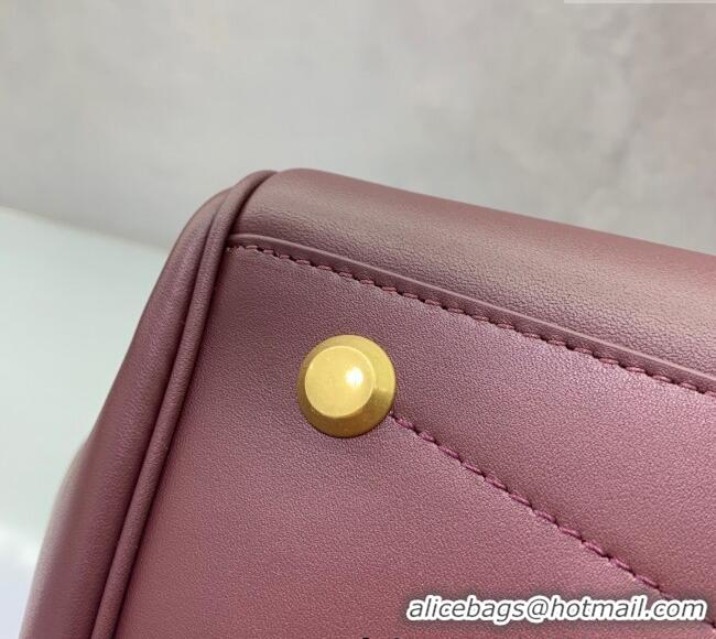 Discount Balenciaga Bel Air Medium Carry All Bag in smooth calfskin 48090 dark burgundy aged-gold hardware 2025