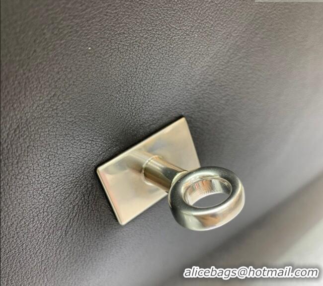 Best Quality Balenciaga Bel Air Medium Carry All Bag in smooth calfskin 48090 Black aged-silver hardware 2025