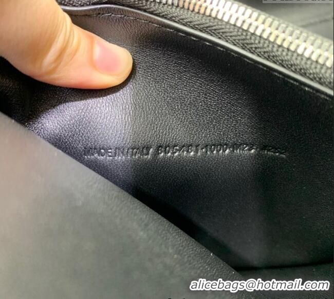 Best Quality Balenciaga Bel Air Medium Carry All Bag in smooth calfskin 48090 Black aged-silver hardware 2025