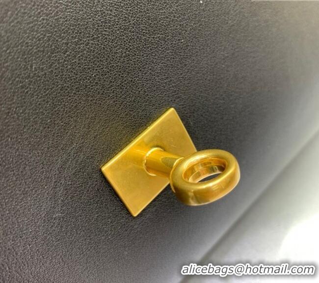 Discount Balenciaga Bel Air Medium Carry All Bag in smooth calfskin 48090 black aged-gold hardware 2025