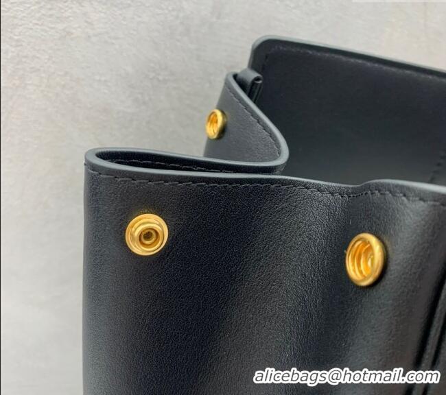 Discount Balenciaga Bel Air Medium Carry All Bag in smooth calfskin 48090 black aged-gold hardware 2025