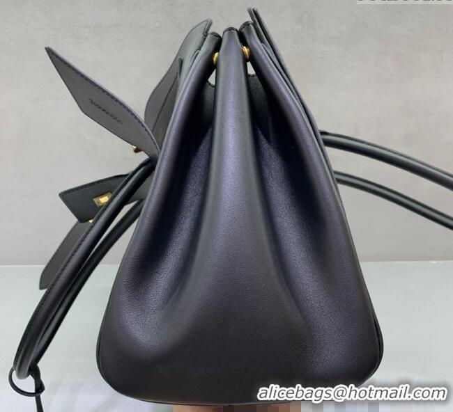 Discount Balenciaga Bel Air Medium Carry All Bag in smooth calfskin 48090 black aged-gold hardware 2025