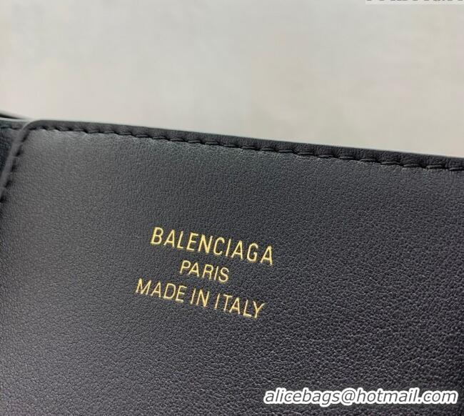 Discount Balenciaga Bel Air Medium Carry All Bag in smooth calfskin 48090 black aged-gold hardware 2025