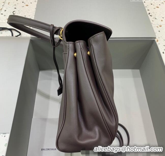 Super Quality Balenciaga Rodeo Medium Handbag in smooth calfskin 78972 Coffee/Aged Gold 2024