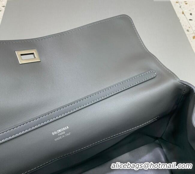 Promotional Balenciaga Rodeo Large Handbag in smooth calfskin 78972 Grey/Silver 2024