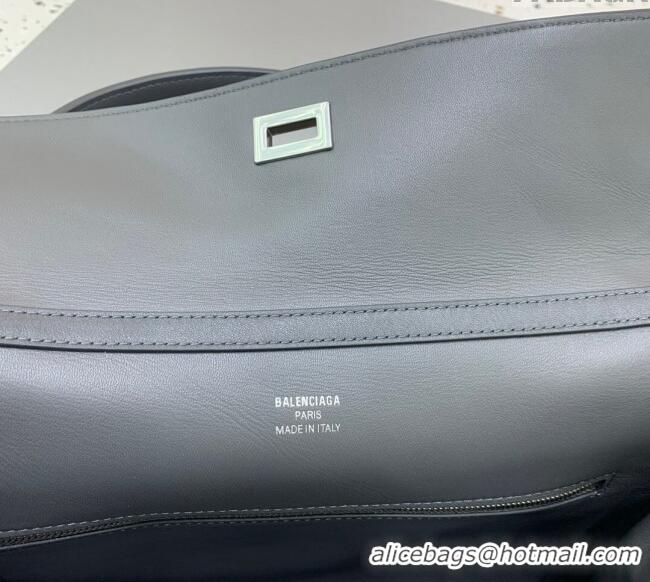 Promotional Balenciaga Rodeo Medium Handbag in smooth calfskin 78972 Grey/Silver 2024