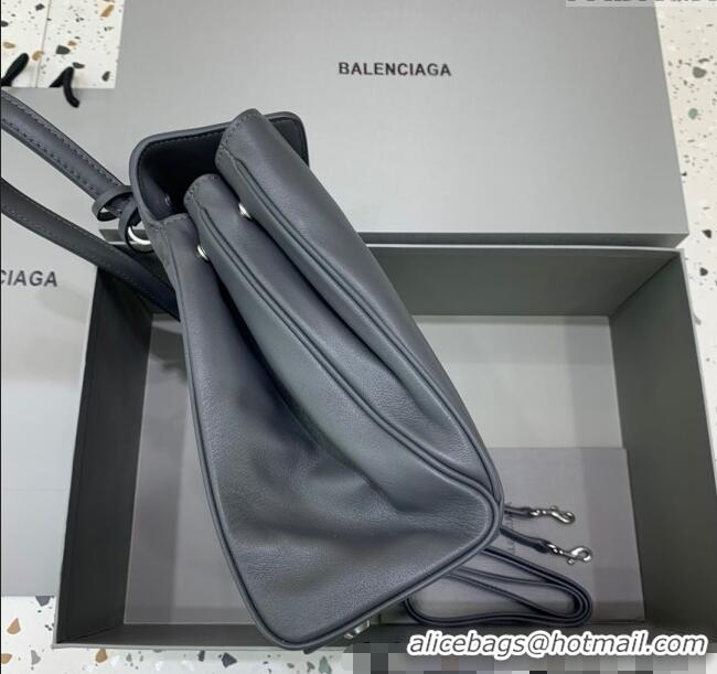 Promotional Balenciaga Rodeo Medium Handbag in smooth calfskin 78972 Grey/Silver 2024