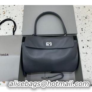 Top Quality Balenciaga Rodeo Small Handbag in smooth calfskin 78972 Grey/Silver 2024