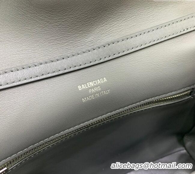 Top Quality Balenciaga Rodeo Small Handbag in smooth calfskin 78972 Grey/Silver 2024