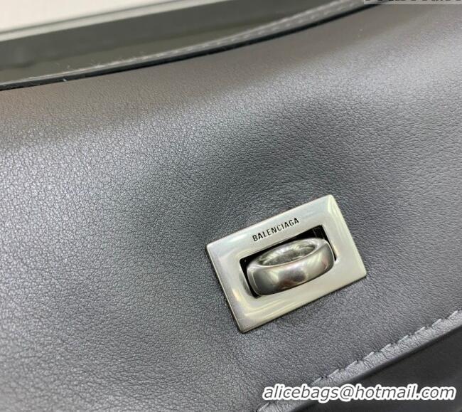 Top Quality Balenciaga Rodeo Small Handbag in smooth calfskin 78972 Grey/Silver 2024