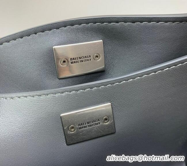 Super Quality Balenciaga Rodeo Mini Handbag in smooth calfskin 78972 Grey/Silver 2024