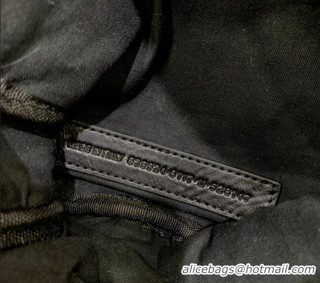 Best Price Balenciaga Le Cagole Men Crossbody Bag in Arena lambskin 48119 black aged-silver hardware 2025