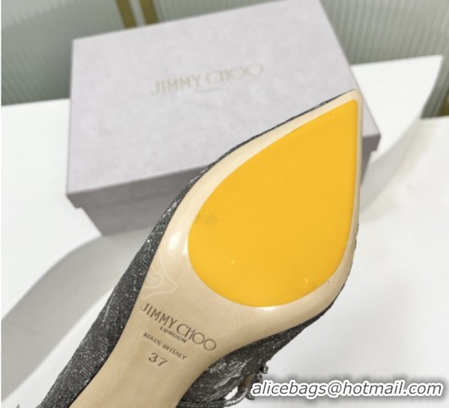 Most Popular Jimmy Choo Bing Pumps 85 in Grey Lace J92203 092203