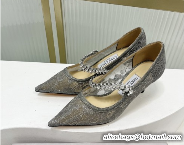 Low Cost Jimmy Choo Bing Pumps 65 in Grey Lace J92208 092208