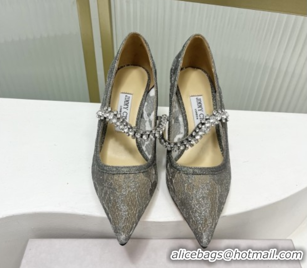 Low Cost Jimmy Choo Bing Pumps 65 in Grey Lace J92208 092208