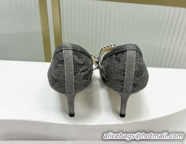 Low Cost Jimmy Choo Bing Pumps 65 in Grey Lace J92208 092208