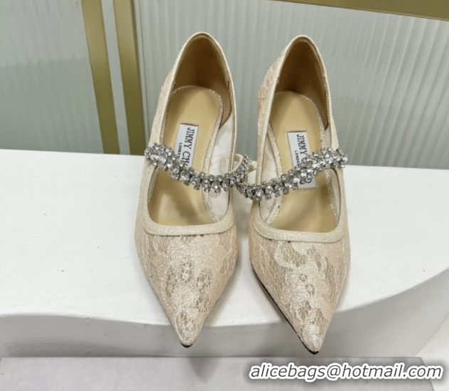 Promotion Jimmy Choo Bing Pumps 65 in Beige Lace J92209 092209
