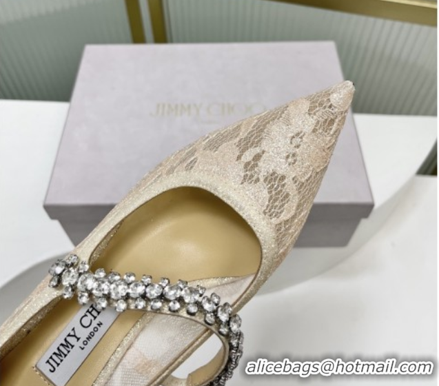 Promotion Jimmy Choo Bing Pumps 65 in Beige Lace J92209 092209