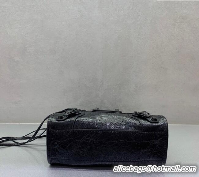 Grade Design Balenciaga Le City Mini Bag in Arena Storico lambskin 49012 All Black 2025