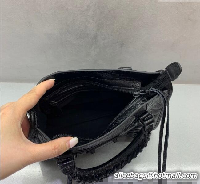 Grade Design Balenciaga Le City Mini Bag in Arena Storico lambskin 49012 All Black 2025