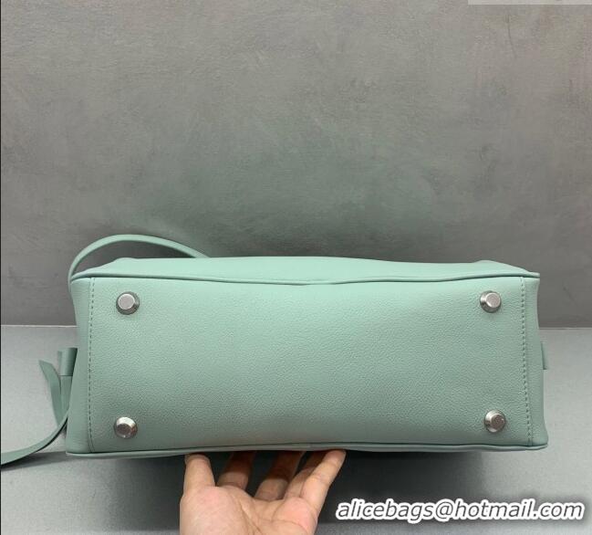 Promotional Balenciaga Carrie Bowling Bag Small in calfskin 26079 Green aged-silver hardware 2025