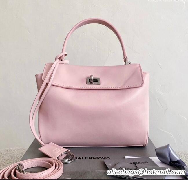 Shop Best Price Balenciaga Rodeo Mini Handbag in smooth calfskin 82066 Cherry Pink 2025