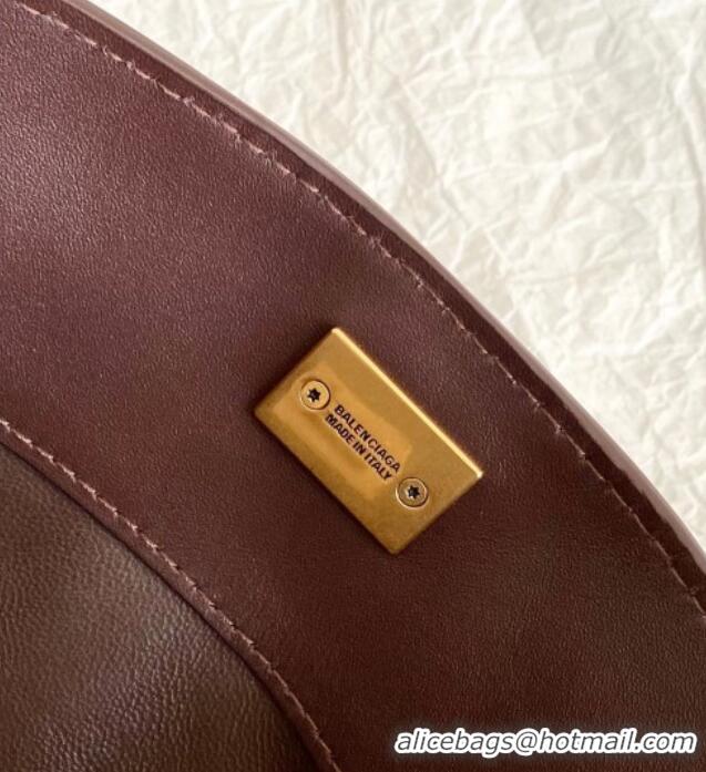 Grade Quality Balenciaga Rodeo Small Handbag in Suede and Leather 78972 Brown 2025