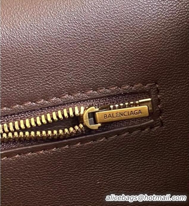 Grade Quality Balenciaga Rodeo Small Handbag in Suede and Leather 78972 Brown 2025