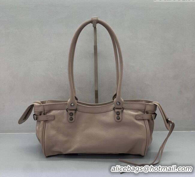 Top Grade Balenciaga Le City Bag East West in Lambskin Leather 0926 Sesame Beige 2025