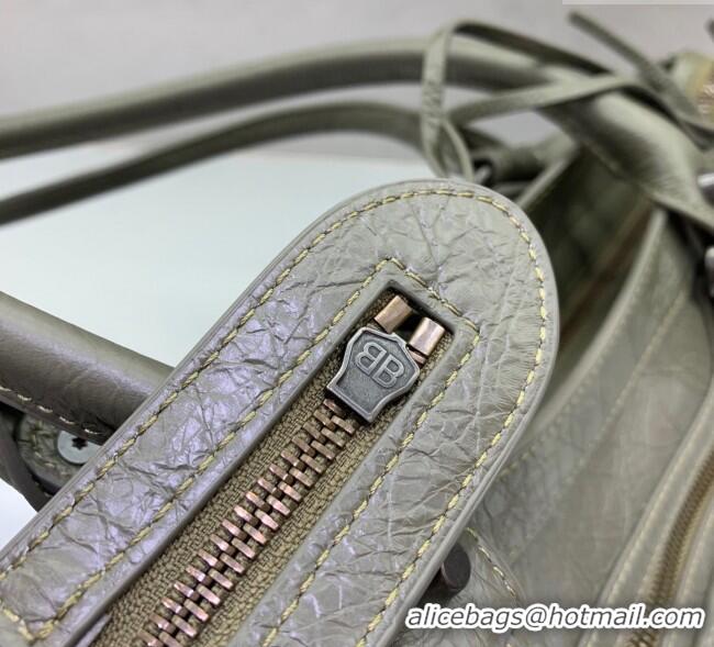 Most Popular Balenciaga Le City Bag East West in Lambskin Leather 0926 Army Green 2025