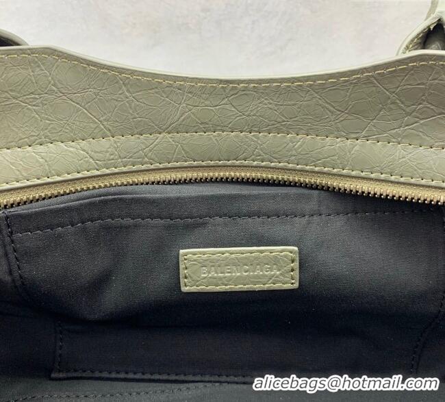 Most Popular Balenciaga Le City Bag East West in Lambskin Leather 0926 Army Green 2025