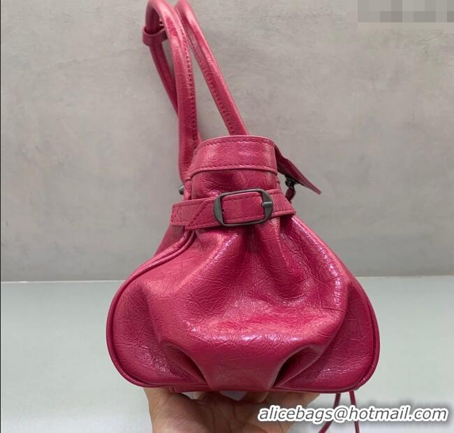 Pretty Style Balenciaga Le City Bag East West in Lambskin Leather 0926 Framboise Red 2025