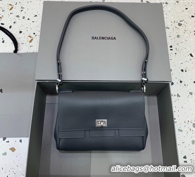 Market Sells Balenciaga Bel Air Flap Bag XS in smooth calfskin 0926 Grey/Aged Silver 2025