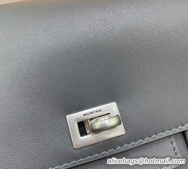 Market Sells Balenciaga Bel Air Flap Bag XS in smooth calfskin 0926 Grey/Aged Silver 2025