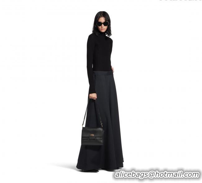 Market Sells Balenciaga Bel Air Flap Bag XS in smooth calfskin 0926 Grey/Aged Silver 2025