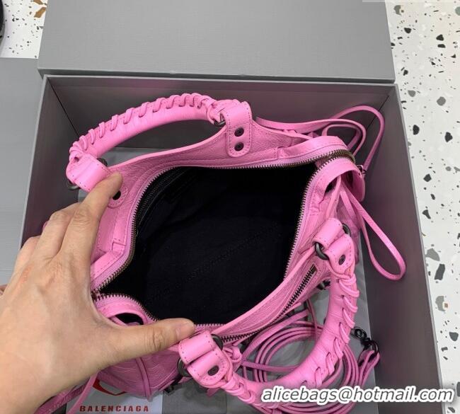 Best Price Balenciaga Le City Top Handle Bowling Bag in Lambskin Leather 0926 Pink 2025