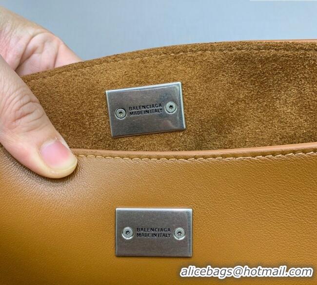 Trendy Design Balenciaga Rodeo Medium Handbag in suede With aged-silver hardware 78972 Camel Brown 2025